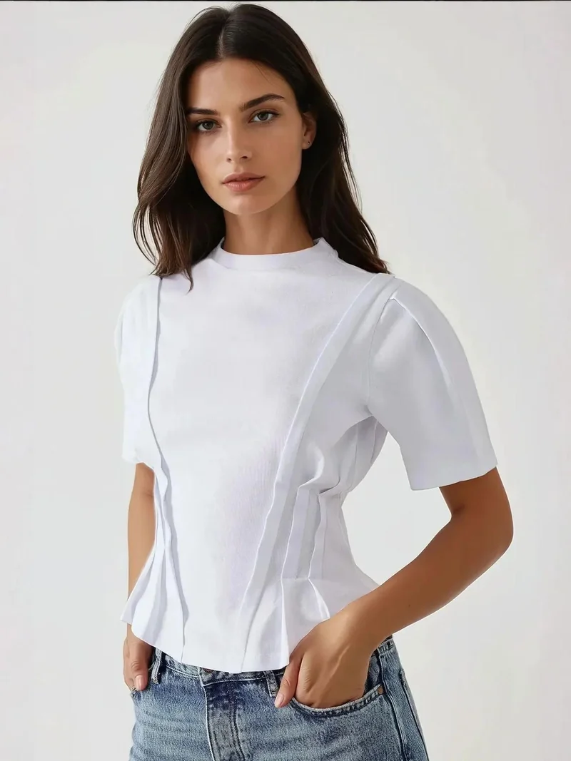 Fitted Crew Neck T-Shirt
