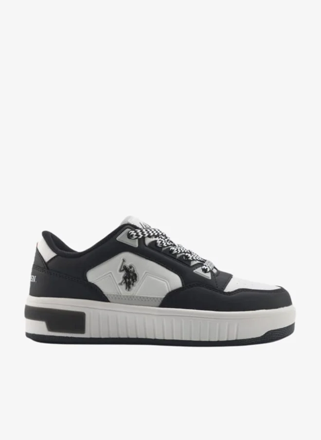 Women's Panelled Lace-Up Sneakers
