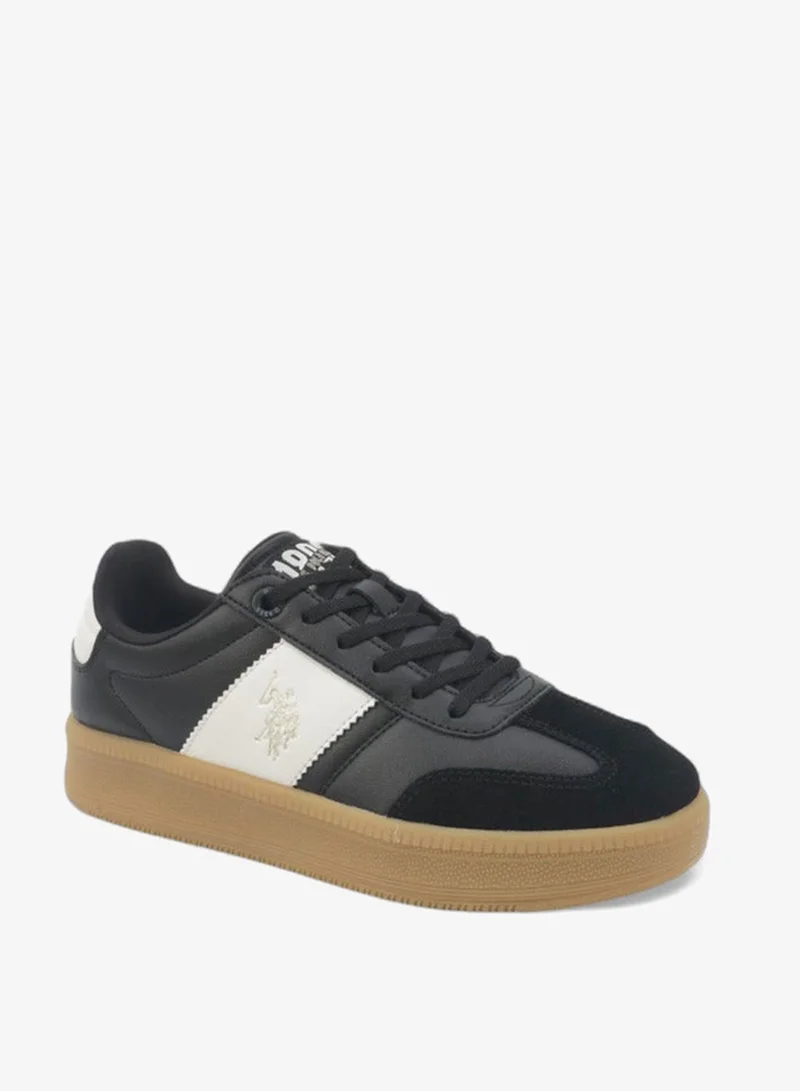 Women's Panelled Lace-Up Sneakers