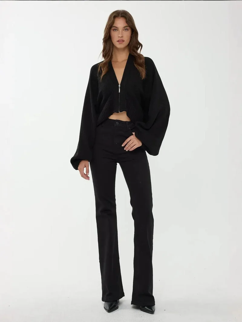 Oversized Zipper Collar Sweater