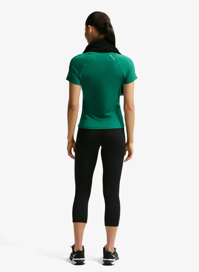 Nike Pro Women's Cropped Training Leggings - Black/White – image 2