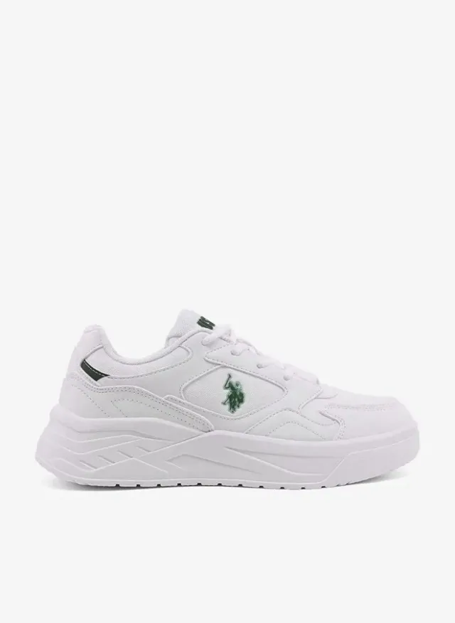 U.S. Polo Assn. Women's MARTHA GLB 6FX Chunky Platform Sneakers, White