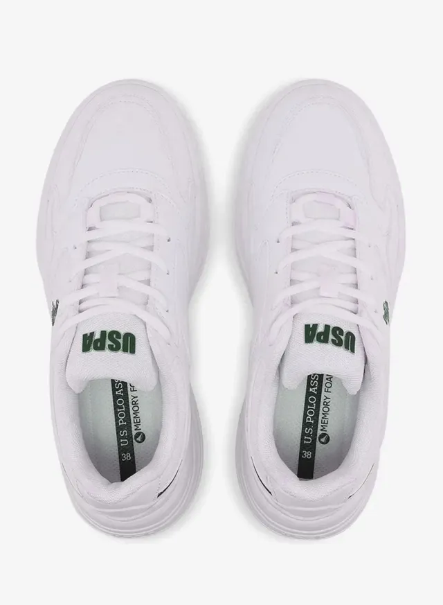 سنيكرز بلاتفورم سميك نسائي U.S. Polo Assn. MARTHA GLB 6FX أبيض – صورة 6
