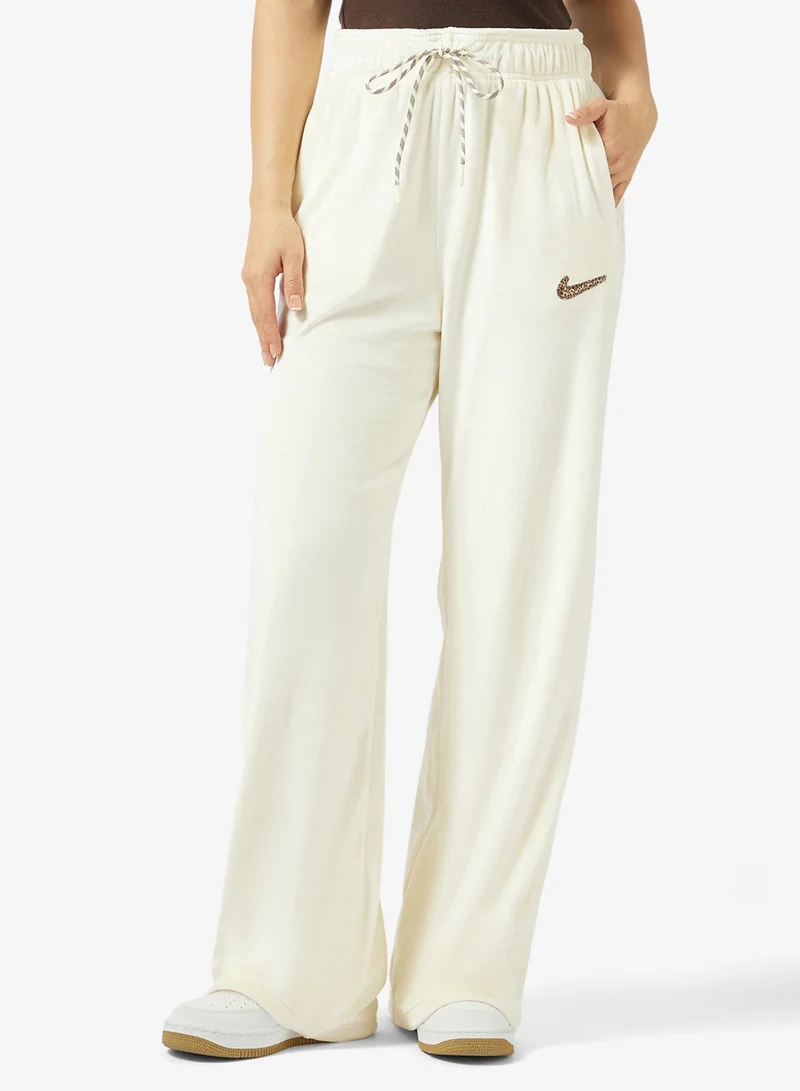 Velour Pixel High-Rise Wide Sweatpants