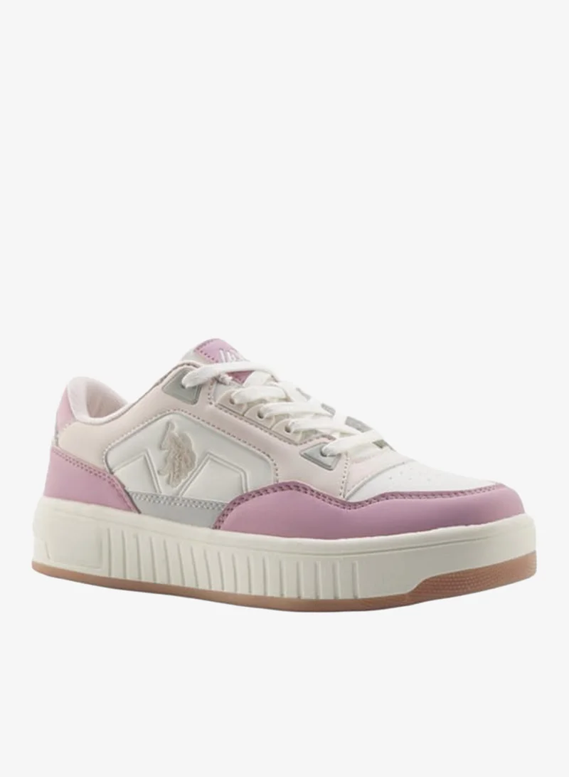 Women's Panelled Lace-Up Sneakers