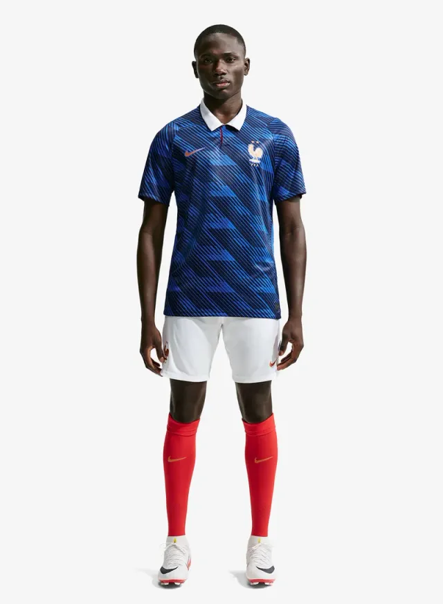 France 2026 Home Football Shorts - White with Metallic Copper Accents