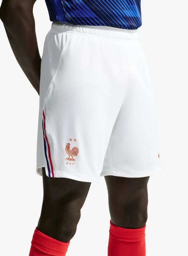 France 2026 Home Football Shorts - White with Metallic Copper Accents – image 3