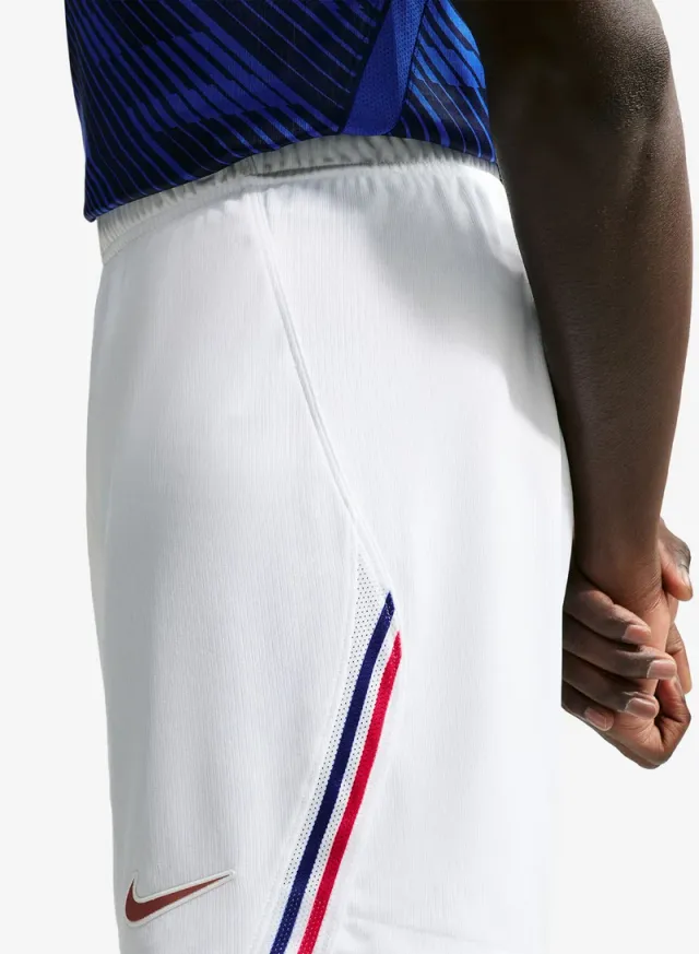 France 2026 Home Football Shorts - White with Metallic Copper Accents – image 4
