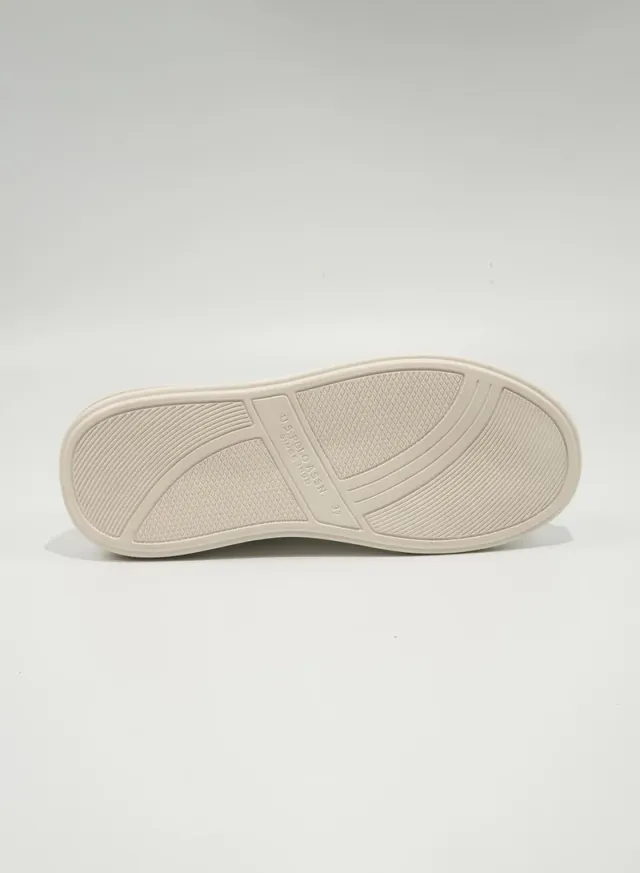 Beige Low-Top Lace-Up Casual Sneakers for Women – image 6