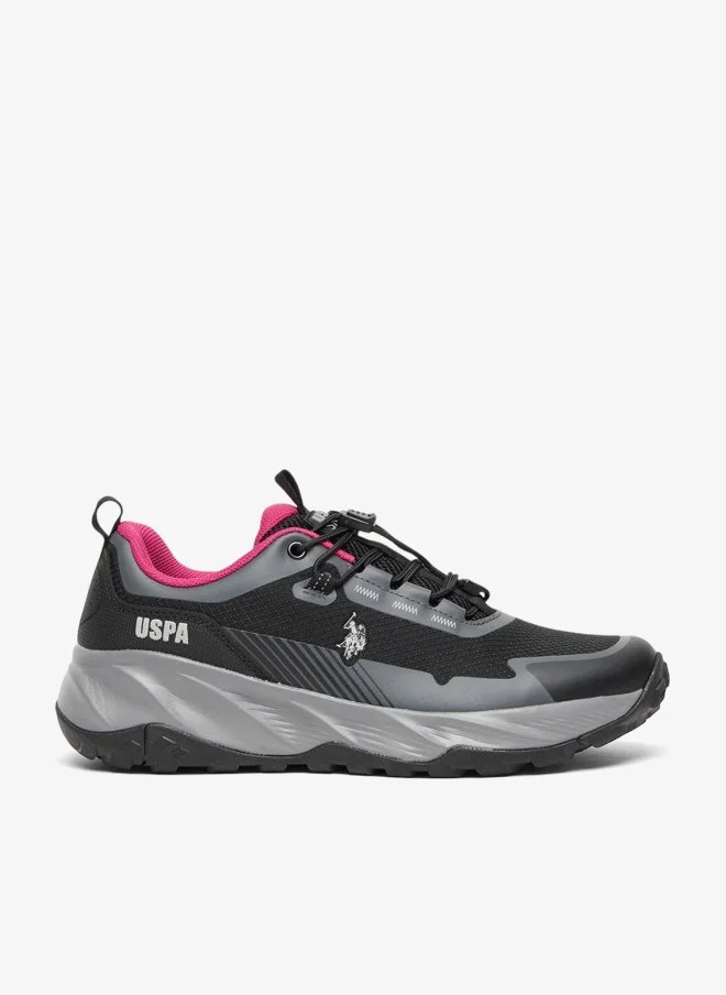 Women's Low-Top Lace-Up Athletic Sneakers Black