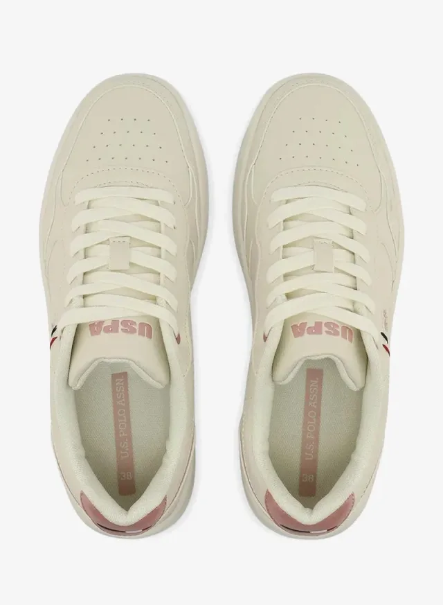 سنيكرز نسائي U.S. Polo Assn. COSMOS GLB 6FX بيج – صورة 2