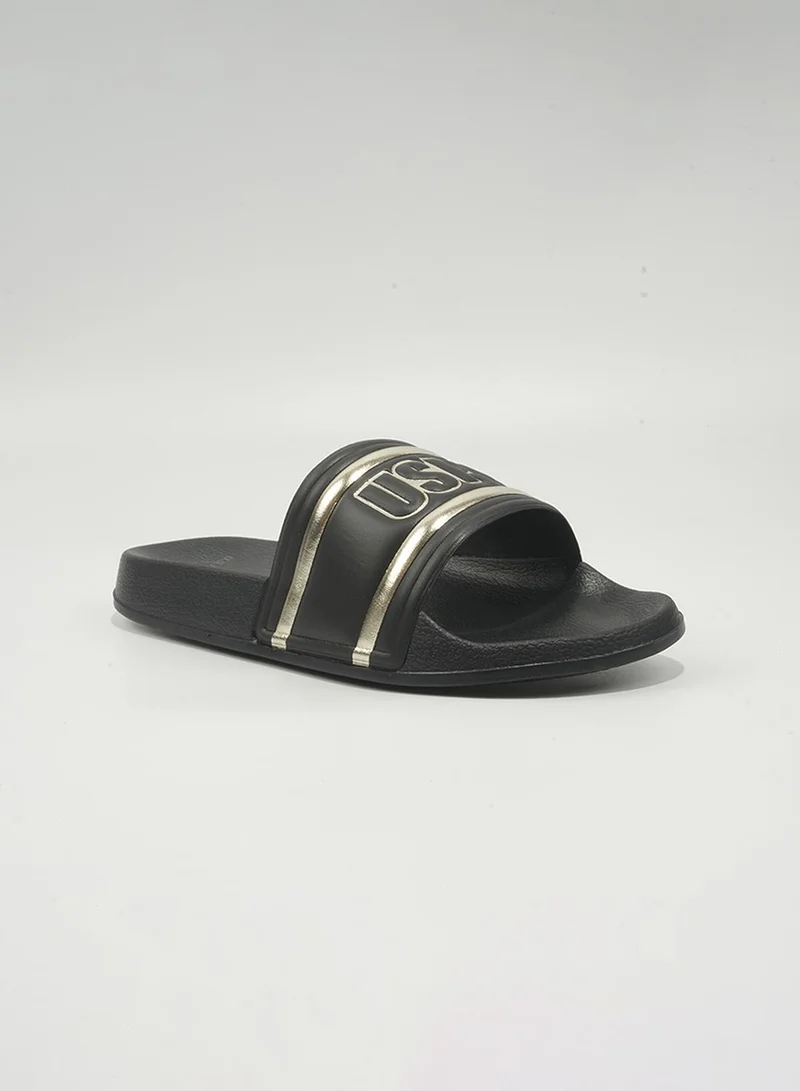 U.S. Polo Assn. Women's Slip-On Slide Sandals Powder