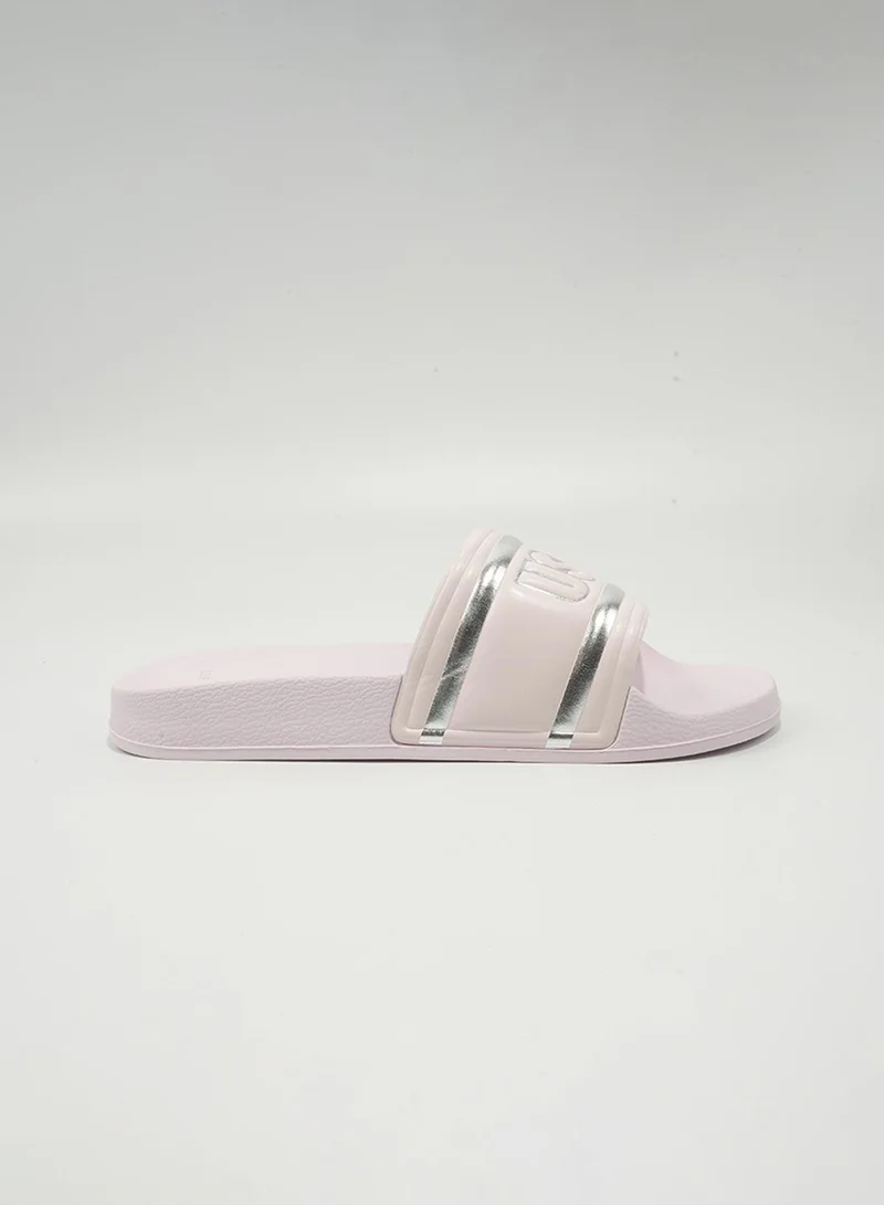 صندل U.S. Polo Assn. نسائي سهل الارتداء بتصميم سلايد بلون باودر