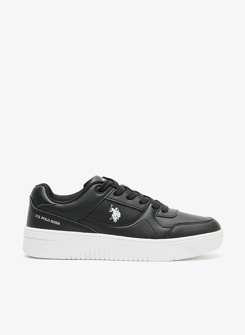 Women's Casual Low-Top Sneakers Contrast White Sole Black