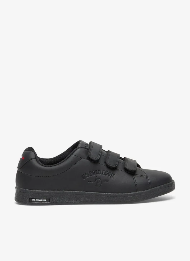 Women's Casual Low-Top Triple Velcro Sneakers Black