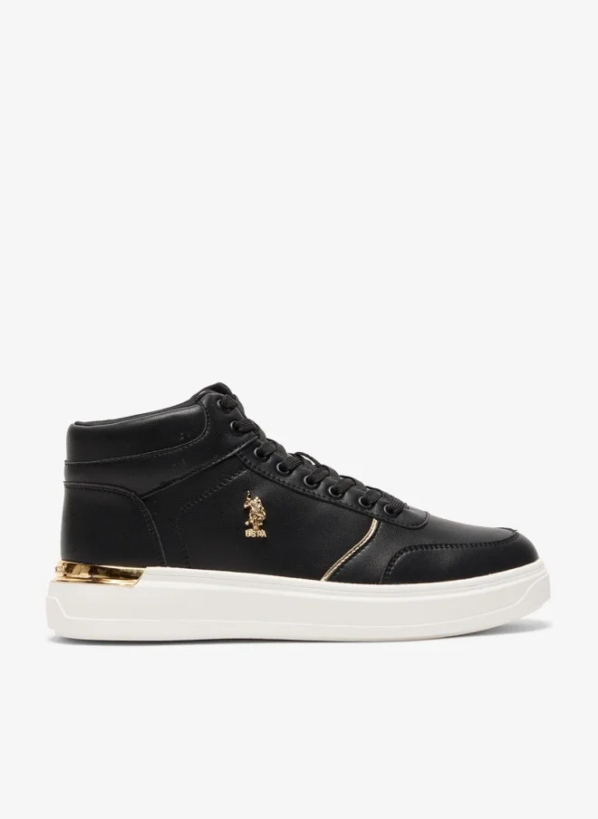 Women's Golden Accent High-Top Sneakers, White