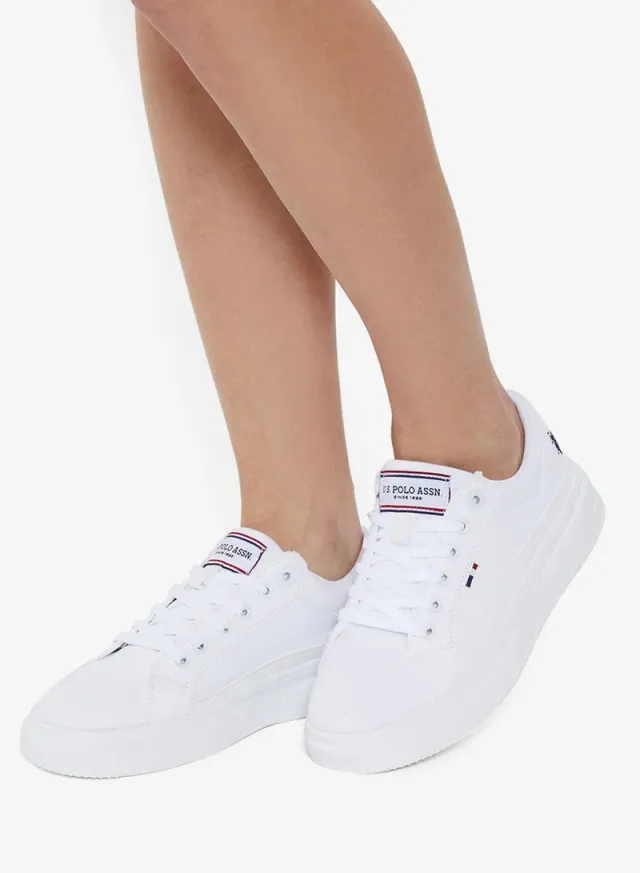 Women's Lace-Up Low-Top Sneakers White – image 8