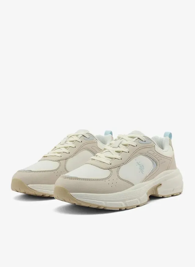 U.S. Polo Assn. Women's ROX GLB 6FX Chunky Sneakers Beige