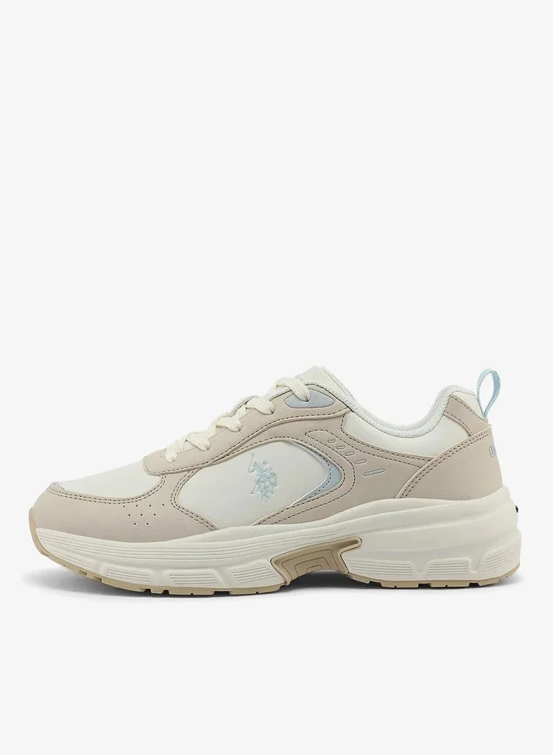 حذاء سنيكرز سميك نسائي U.S. Polo Assn. ROX GLB 6FX بيج