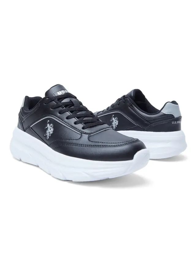 Women's Lightweight Lace-Up Low-Top Sneakers Black – image 12