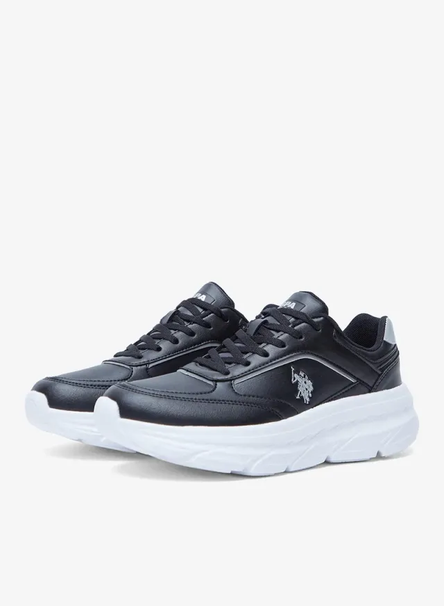 Women's Lightweight Lace-Up Low-Top Sneakers Black – image 4
