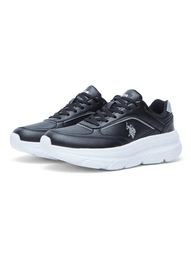 Women's Lightweight Lace-Up Low-Top Sneakers Black – image 9