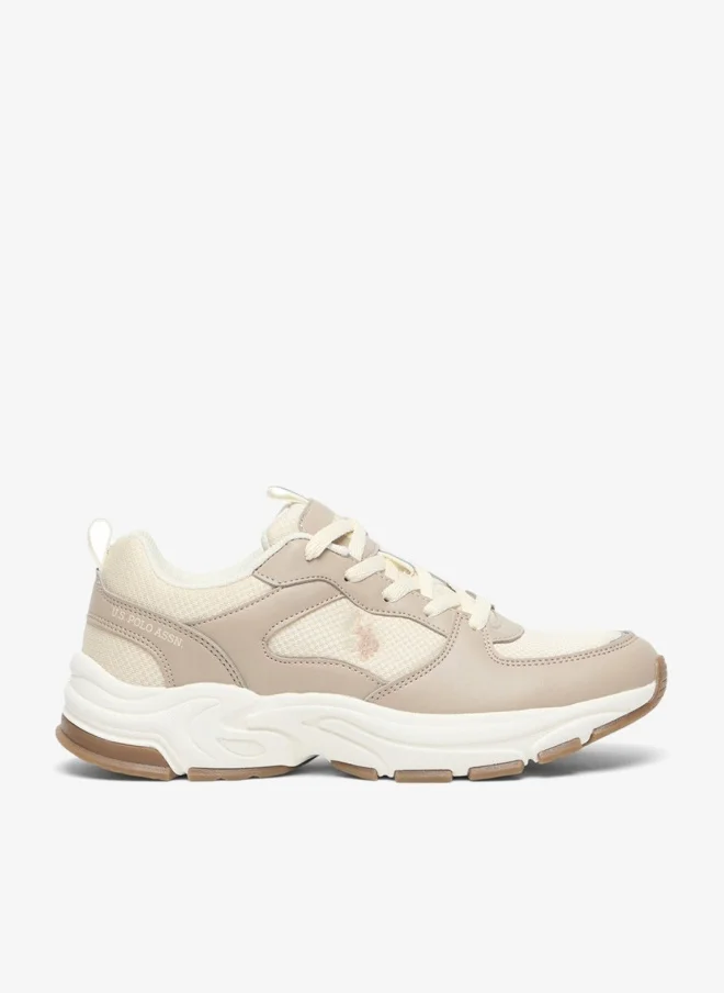 Women's Low-Top Lightweight Casual Sneakers Beige