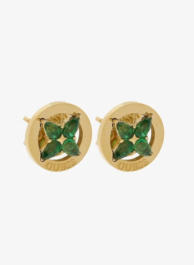 Flower Stud Earrings Crystal
