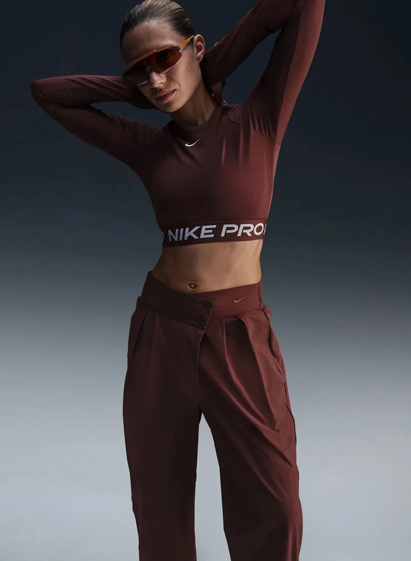 Mid-Rise Repel Asymmetrical Trousers