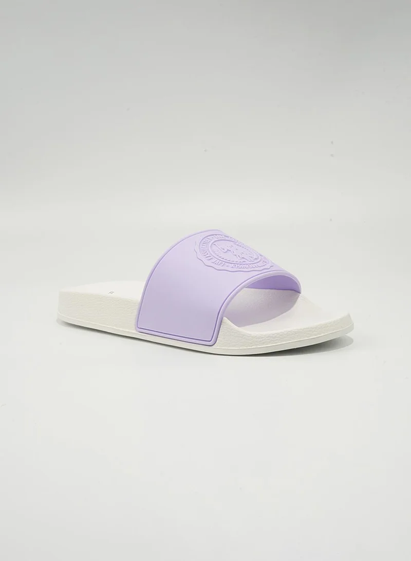 U.S. Polo Assn. Women's Slip-On Slide Sandals Purple