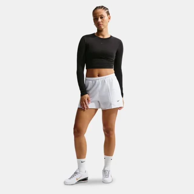 Women's Mid-Rise French Terry Shorts with Adjustable Drawcord and Side Pockets – image 8