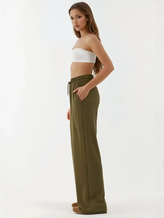 Soft Modal Wide Leg Sweatpants – image 4