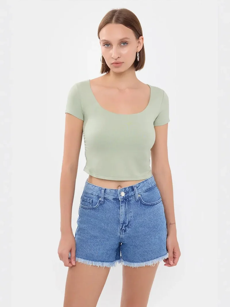Scoop Neck Crop Top