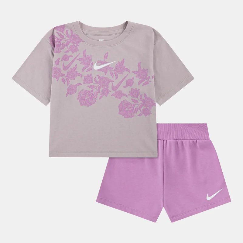Kids Lace-Up T-Shirt & Shorts Set