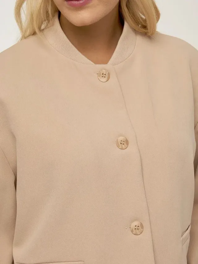 College Collar Two-Pocket Cropped Jacket – image 4