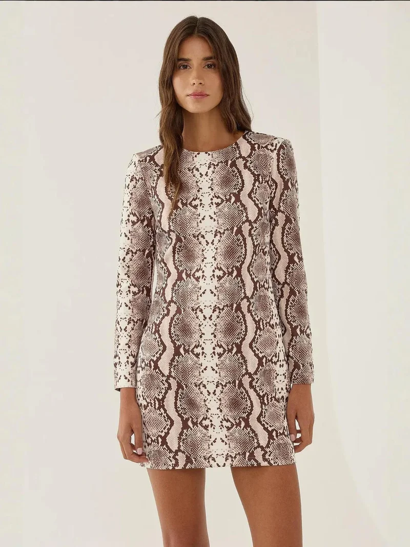 Patterned Mini Dress