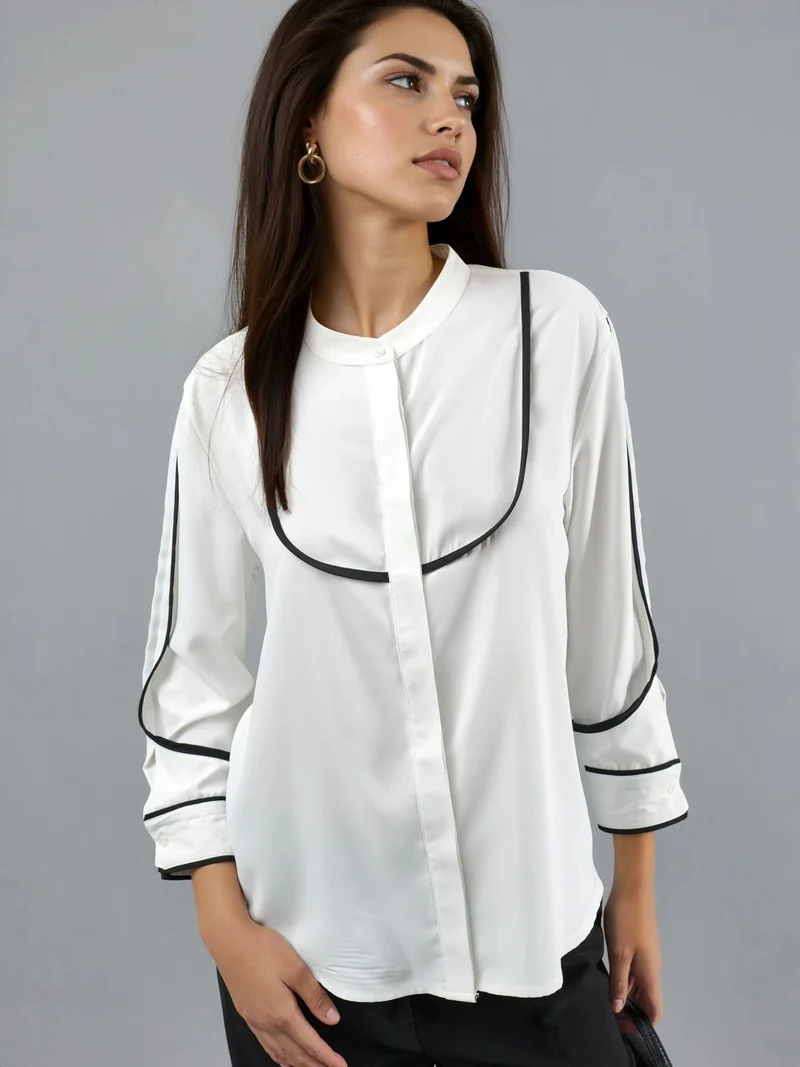 Contrast Seam Blouse