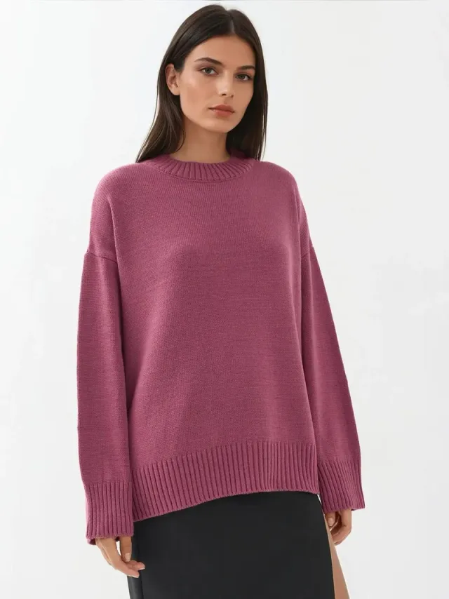 Crew Neck Cozy Sweater – image 4