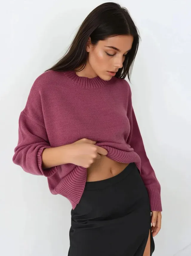 Crew Neck Cozy Sweater – image 6