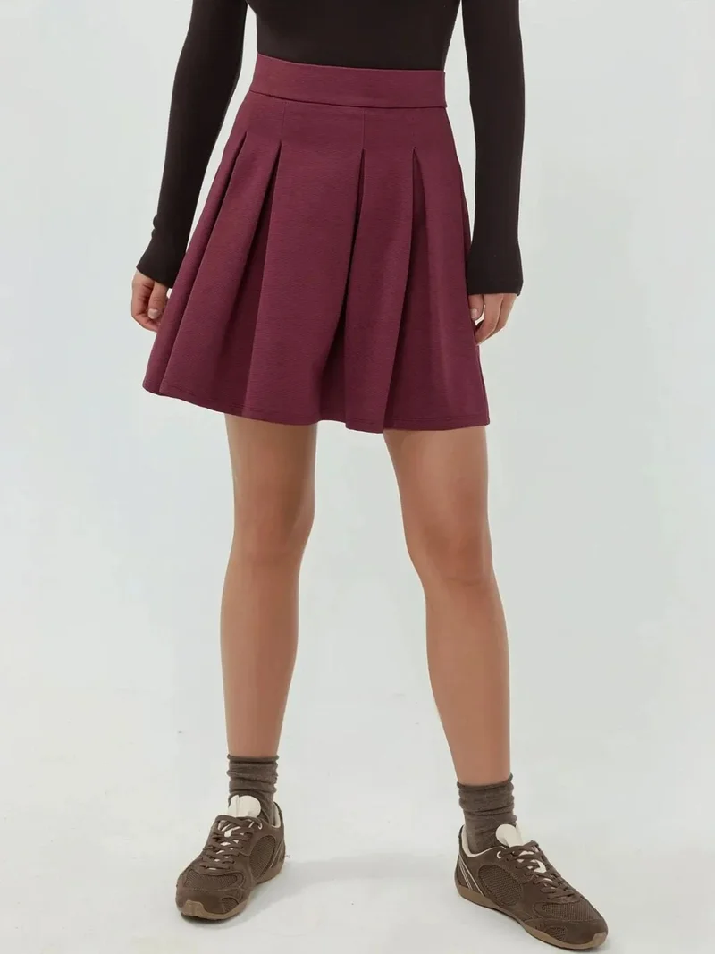 Pleated Mini Skirt