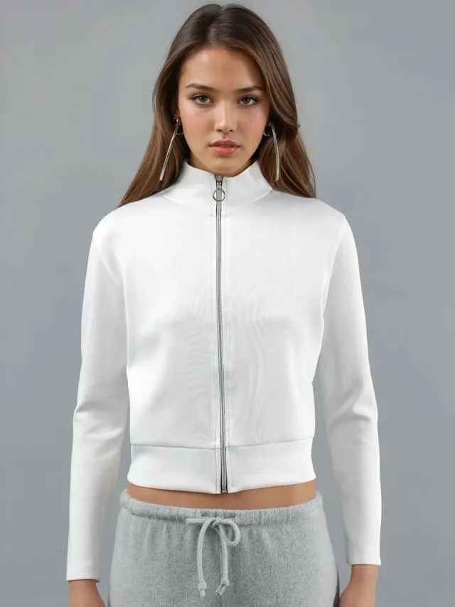 Zippered Slim-Fit Knit Sweatshirt Bersan – image 6