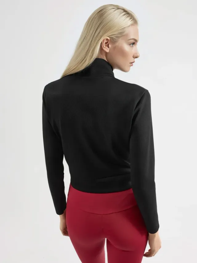 Zippered Slim-Fit Knit Sweatshirt Bersan – image 4