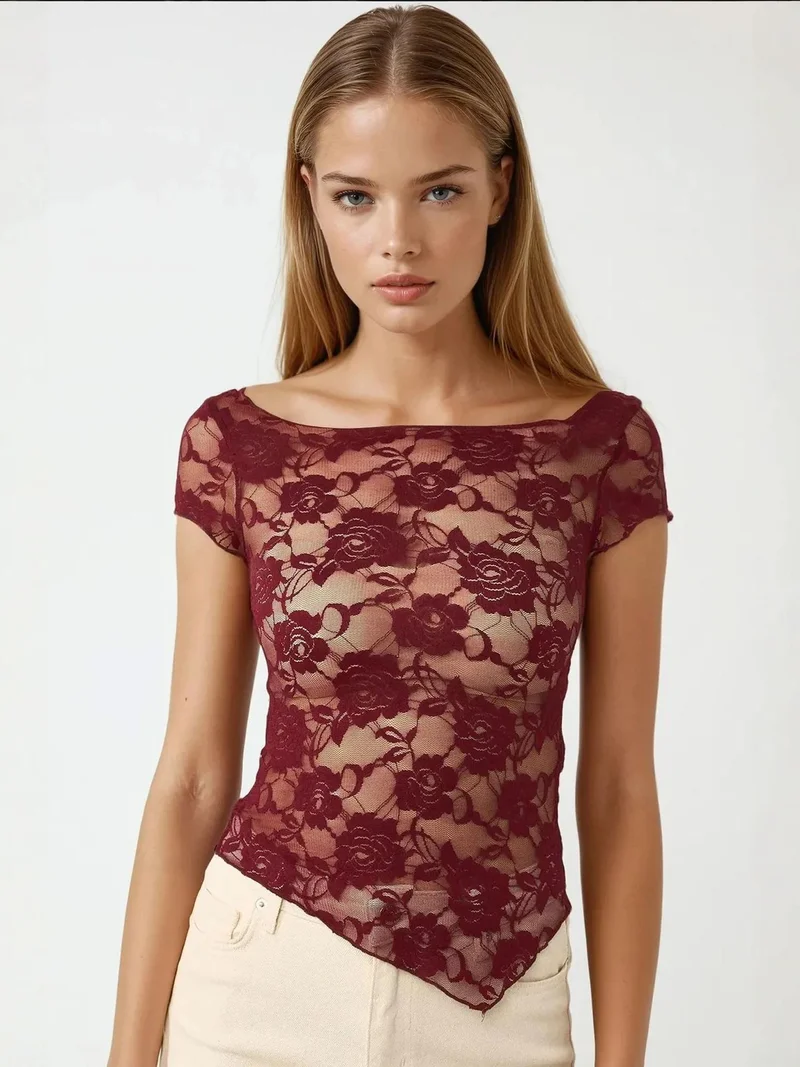 Floral Lace Crop Top