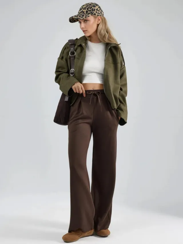 Modal Pleated Palazzo Pants – image 4