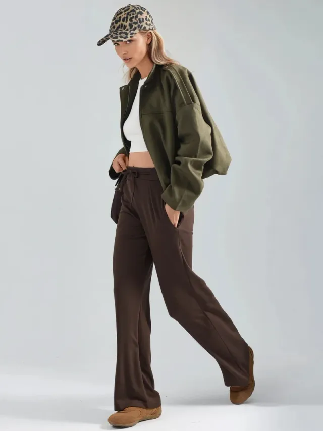 Modal Pleated Palazzo Pants – image 5