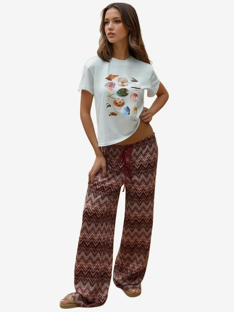 Printed Regular Fit Crew Neck Cotton T-shirt