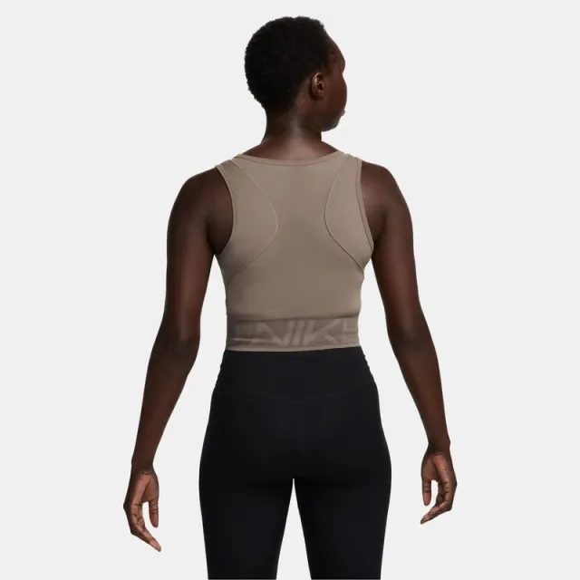 Women's Brown Crewneck Sleeveless Athletic Tank Top – image 2
