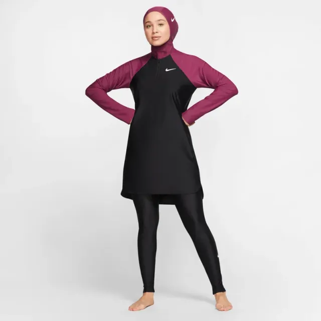 Women's High-Rise Slim Fit Swimming Leggings - Black – image 4