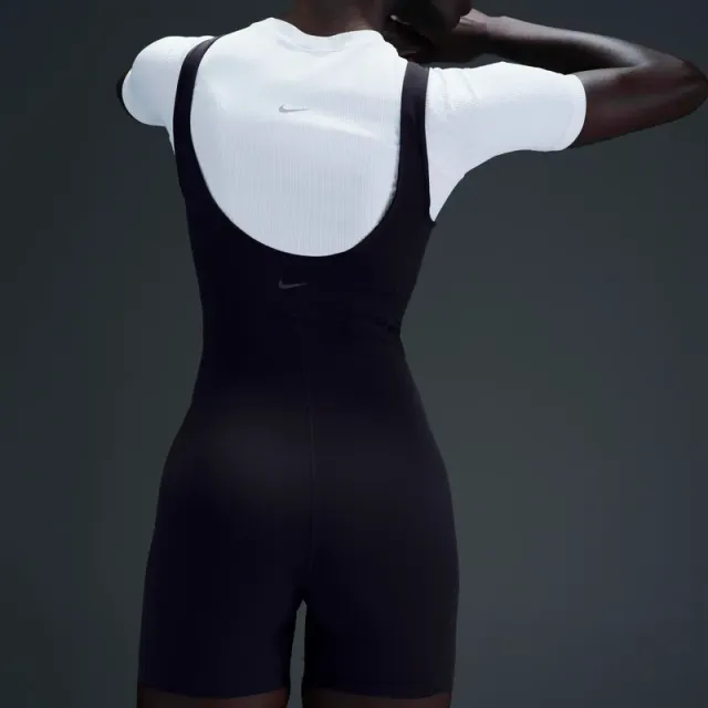 Women's Black Training Bodysuit with Integrated Shelf Bra – image 3