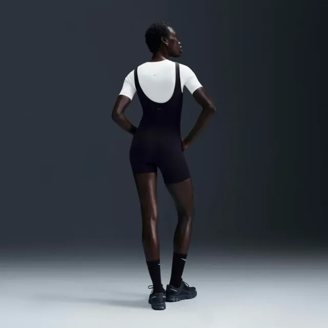Women's Black Training Bodysuit with Integrated Shelf Bra – image 5